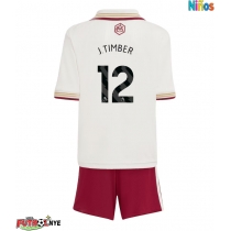Camiseta Arsenal Jurrien Timber #12 Tercera Equipación para niños 2025-26 manga corta (+ pantalones cortos)